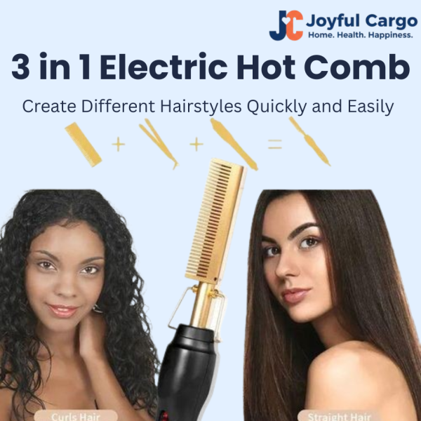 2-in-1 Electric Hot Comb Hair Straightener